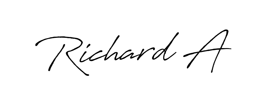 You should practise on your own different ways (Antro_Vectra_Bolder) to write your name (Richard A) in signature. don't let someone else do it for you. Richard A signature style 7 images and pictures png