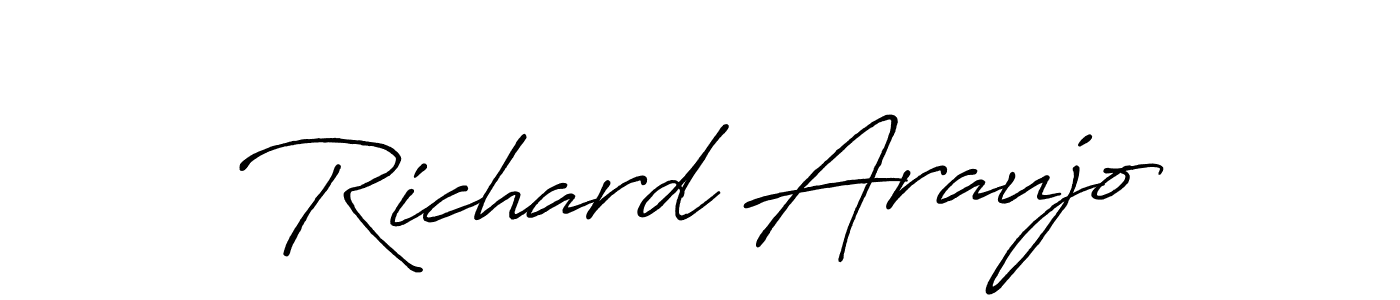 Antro_Vectra_Bolder is a professional signature style that is perfect for those who want to add a touch of class to their signature. It is also a great choice for those who want to make their signature more unique. Get Richard Araujo name to fancy signature for free. Richard Araujo signature style 7 images and pictures png