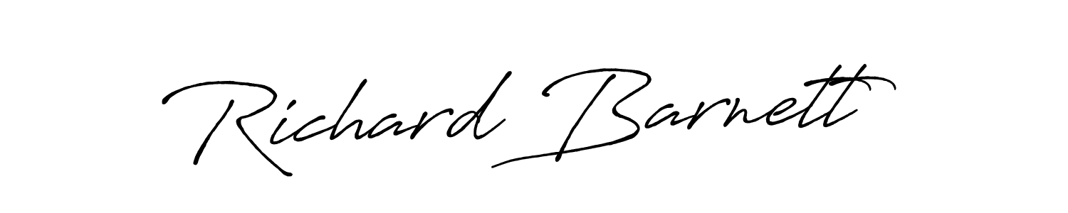 Richard Barnett stylish signature style. Best Handwritten Sign (Antro_Vectra_Bolder) for my name. Handwritten Signature Collection Ideas for my name Richard Barnett. Richard Barnett signature style 7 images and pictures png
