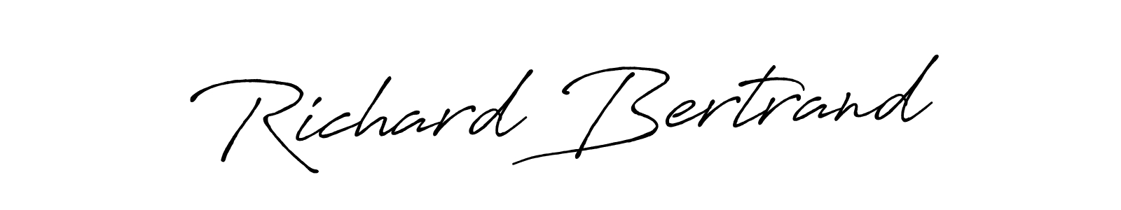 You should practise on your own different ways (Antro_Vectra_Bolder) to write your name (Richard Bertrand) in signature. don't let someone else do it for you. Richard Bertrand signature style 7 images and pictures png