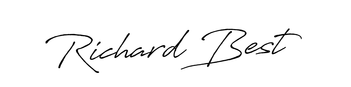 How to make Richard Best name signature. Use Antro_Vectra_Bolder style for creating short signs online. This is the latest handwritten sign. Richard Best signature style 7 images and pictures png