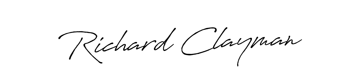 Design your own signature with our free online signature maker. With this signature software, you can create a handwritten (Antro_Vectra_Bolder) signature for name Richard Clayman. Richard Clayman signature style 7 images and pictures png