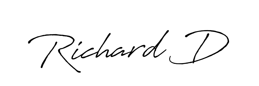 It looks lik you need a new signature style for name Richard D. Design unique handwritten (Antro_Vectra_Bolder) signature with our free signature maker in just a few clicks. Richard D signature style 7 images and pictures png