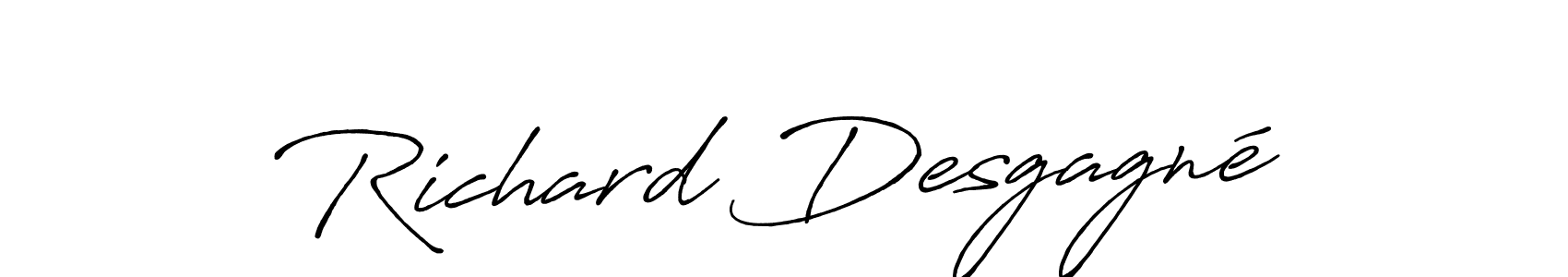 if you are searching for the best signature style for your name Richard Desgagné. so please give up your signature search. here we have designed multiple signature styles  using Antro_Vectra_Bolder. Richard Desgagné signature style 7 images and pictures png