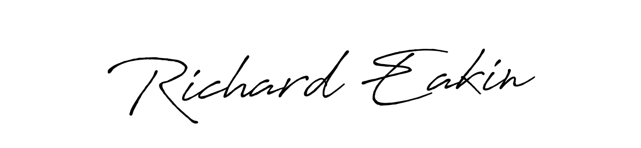 Richard Eakin stylish signature style. Best Handwritten Sign (Antro_Vectra_Bolder) for my name. Handwritten Signature Collection Ideas for my name Richard Eakin. Richard Eakin signature style 7 images and pictures png