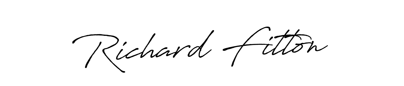 Design your own signature with our free online signature maker. With this signature software, you can create a handwritten (Antro_Vectra_Bolder) signature for name Richard Fitton. Richard Fitton signature style 7 images and pictures png