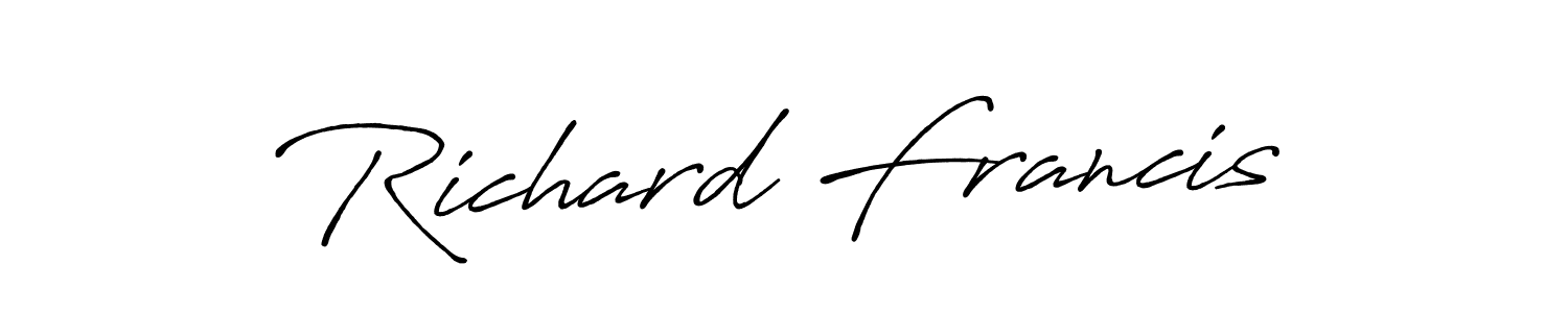 Richard Francis stylish signature style. Best Handwritten Sign (Antro_Vectra_Bolder) for my name. Handwritten Signature Collection Ideas for my name Richard Francis. Richard Francis signature style 7 images and pictures png