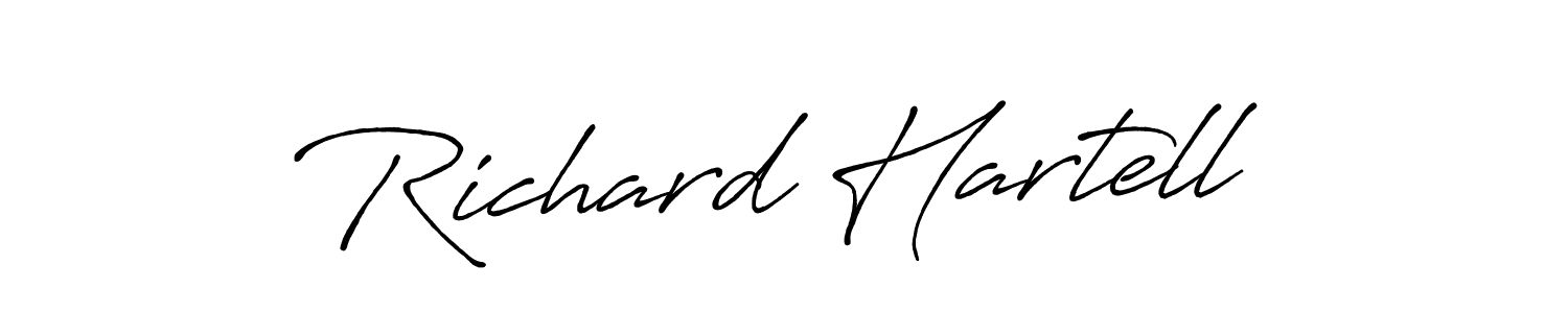 Richard Hartell stylish signature style. Best Handwritten Sign (Antro_Vectra_Bolder) for my name. Handwritten Signature Collection Ideas for my name Richard Hartell. Richard Hartell signature style 7 images and pictures png