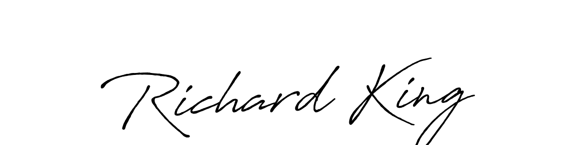 Also we have Richard King name is the best signature style. Create professional handwritten signature collection using Antro_Vectra_Bolder autograph style. Richard King signature style 7 images and pictures png