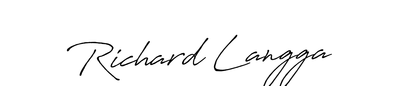 Also we have Richard Langga name is the best signature style. Create professional handwritten signature collection using Antro_Vectra_Bolder autograph style. Richard Langga signature style 7 images and pictures png