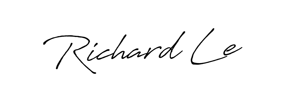 Create a beautiful signature design for name Richard Le. With this signature (Antro_Vectra_Bolder) fonts, you can make a handwritten signature for free. Richard Le signature style 7 images and pictures png