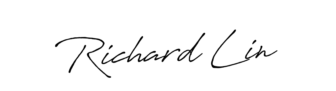 Create a beautiful signature design for name Richard Lin. With this signature (Antro_Vectra_Bolder) fonts, you can make a handwritten signature for free. Richard Lin signature style 7 images and pictures png
