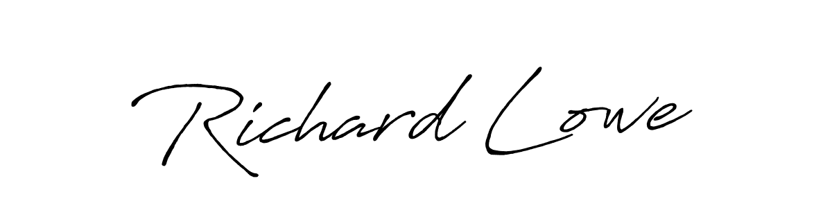 Make a beautiful signature design for name Richard Lowe. With this signature (Antro_Vectra_Bolder) style, you can create a handwritten signature for free. Richard Lowe signature style 7 images and pictures png
