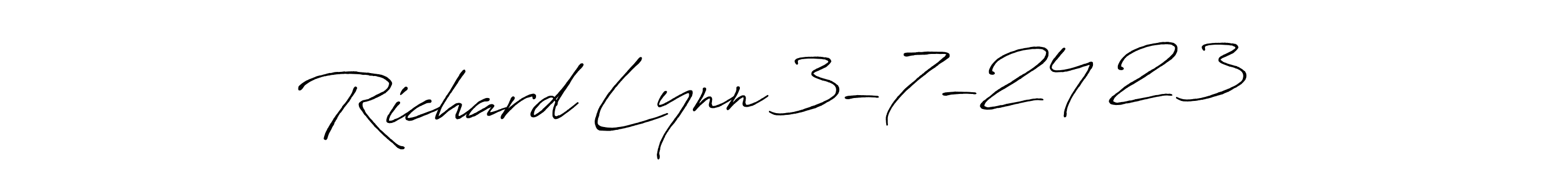 The best way (Antro_Vectra_Bolder) to make a short signature is to pick only two or three words in your name. The name Richard Lynn 3-7-24 2 3 ✔ include a total of six letters. For converting this name. Richard Lynn 3-7-24 2 3 ✔ signature style 7 images and pictures png