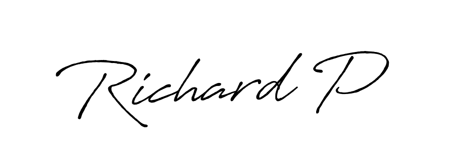 Antro_Vectra_Bolder is a professional signature style that is perfect for those who want to add a touch of class to their signature. It is also a great choice for those who want to make their signature more unique. Get Richard P name to fancy signature for free. Richard P signature style 7 images and pictures png