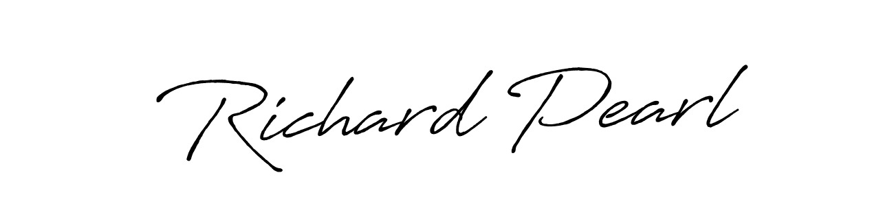 The best way (Antro_Vectra_Bolder) to make a short signature is to pick only two or three words in your name. The name Richard Pearl include a total of six letters. For converting this name. Richard Pearl signature style 7 images and pictures png
