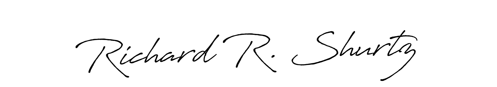 Use a signature maker to create a handwritten signature online. With this signature software, you can design (Antro_Vectra_Bolder) your own signature for name Richard R. Shurtz. Richard R. Shurtz signature style 7 images and pictures png