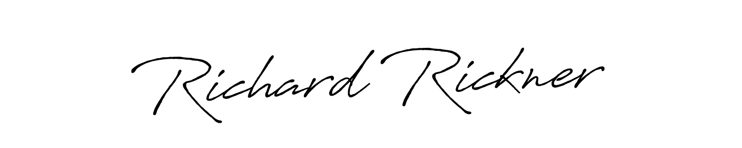 Make a short Richard Rickner signature style. Manage your documents anywhere anytime using Antro_Vectra_Bolder. Create and add eSignatures, submit forms, share and send files easily. Richard Rickner signature style 7 images and pictures png