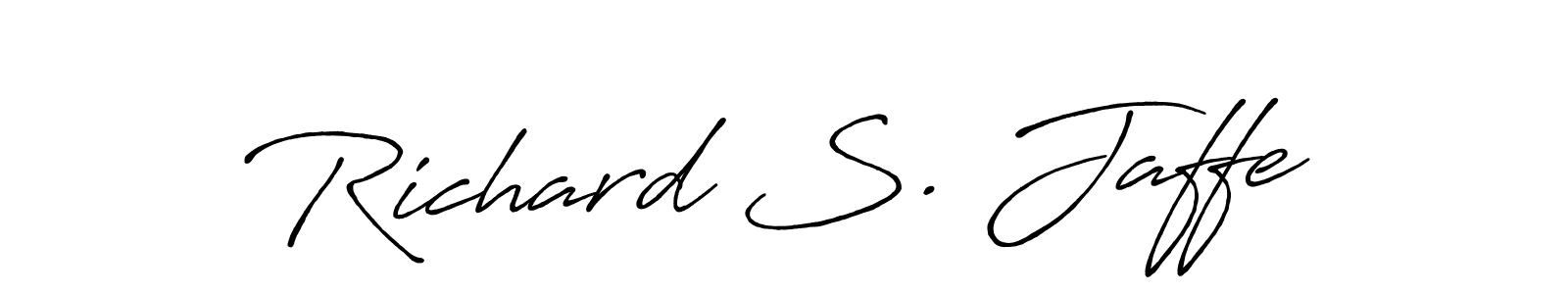 You should practise on your own different ways (Antro_Vectra_Bolder) to write your name (Richard S. Jaffe) in signature. don't let someone else do it for you. Richard S. Jaffe signature style 7 images and pictures png