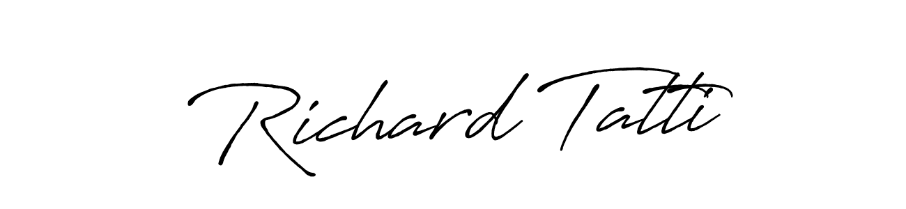 You can use this online signature creator to create a handwritten signature for the name Richard Tatti. This is the best online autograph maker. Richard Tatti signature style 7 images and pictures png