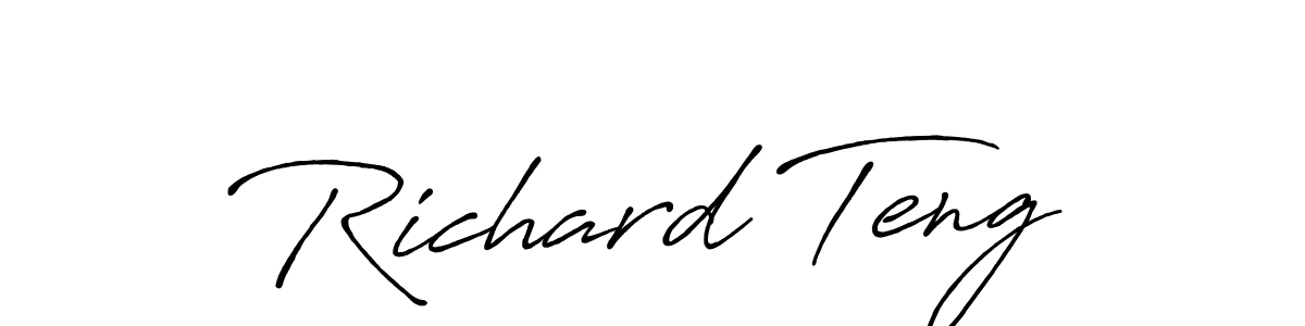 Design your own signature with our free online signature maker. With this signature software, you can create a handwritten (Antro_Vectra_Bolder) signature for name Richard Teng. Richard Teng signature style 7 images and pictures png