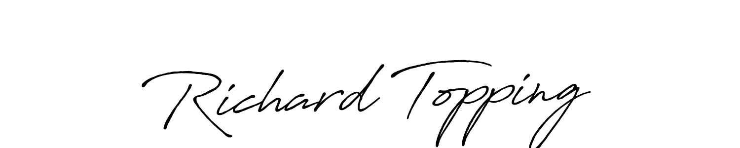 How to make Richard Topping name signature. Use Antro_Vectra_Bolder style for creating short signs online. This is the latest handwritten sign. Richard Topping signature style 7 images and pictures png