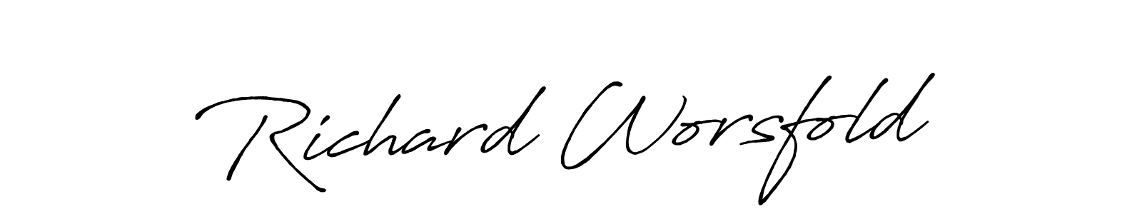 The best way (Antro_Vectra_Bolder) to make a short signature is to pick only two or three words in your name. The name Richard Worsfold include a total of six letters. For converting this name. Richard Worsfold signature style 7 images and pictures png