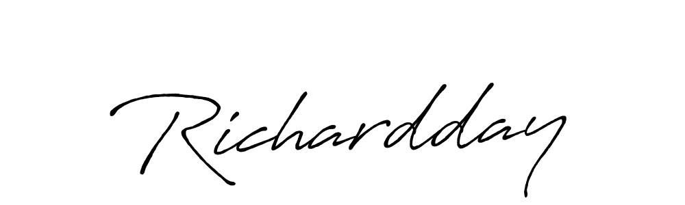Make a beautiful signature design for name Richardday. With this signature (Antro_Vectra_Bolder) style, you can create a handwritten signature for free. Richardday signature style 7 images and pictures png