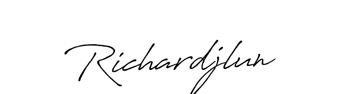 Also You can easily find your signature by using the search form. We will create Richardjlun name handwritten signature images for you free of cost using Antro_Vectra_Bolder sign style. Richardjlun signature style 7 images and pictures png