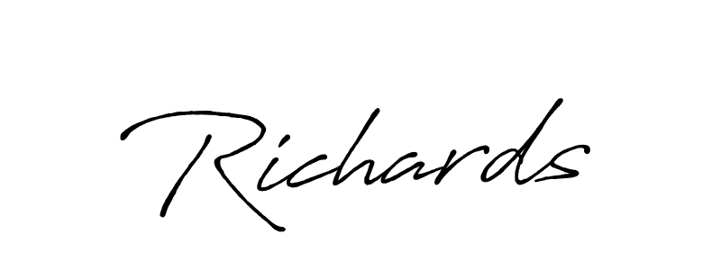 Richards stylish signature style. Best Handwritten Sign (Antro_Vectra_Bolder) for my name. Handwritten Signature Collection Ideas for my name Richards. Richards signature style 7 images and pictures png