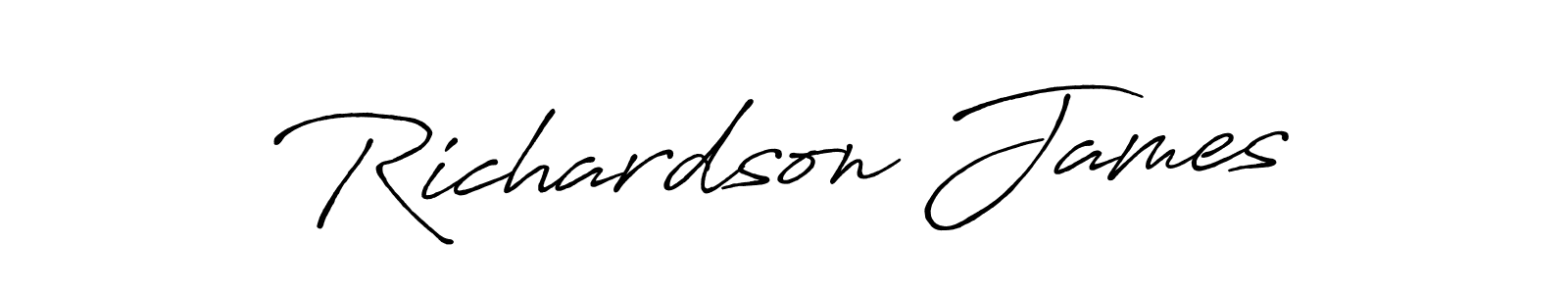 This is the best signature style for the Richardson James name. Also you like these signature font (Antro_Vectra_Bolder). Mix name signature. Richardson James signature style 7 images and pictures png