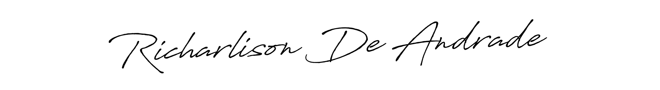 Similarly Antro_Vectra_Bolder is the best handwritten signature design. Signature creator online .You can use it as an online autograph creator for name Richarlison De Andrade. Richarlison De Andrade signature style 7 images and pictures png