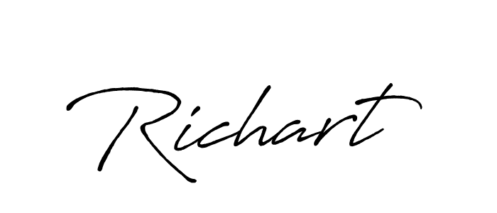 Antro_Vectra_Bolder is a professional signature style that is perfect for those who want to add a touch of class to their signature. It is also a great choice for those who want to make their signature more unique. Get Richart name to fancy signature for free. Richart signature style 7 images and pictures png