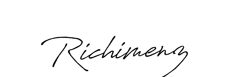 Once you've used our free online signature maker to create your best signature Antro_Vectra_Bolder style, it's time to enjoy all of the benefits that Richimenz name signing documents. Richimenz signature style 7 images and pictures png