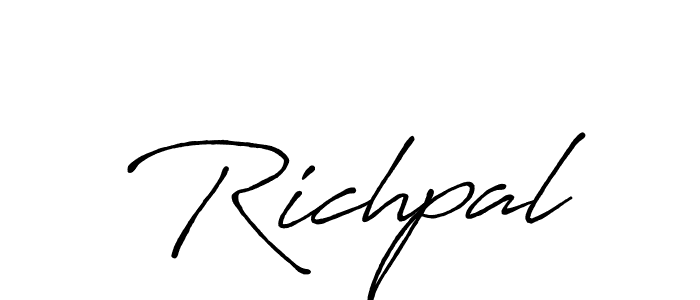 Create a beautiful signature design for name Richpal. With this signature (Antro_Vectra_Bolder) fonts, you can make a handwritten signature for free. Richpal signature style 7 images and pictures png