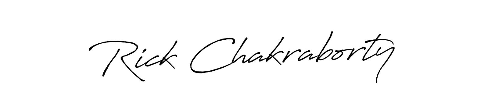 Design your own signature with our free online signature maker. With this signature software, you can create a handwritten (Antro_Vectra_Bolder) signature for name Rick Chakraborty. Rick Chakraborty signature style 7 images and pictures png