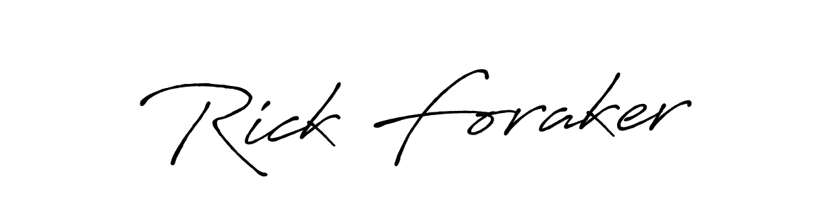 How to make Rick Foraker signature? Antro_Vectra_Bolder is a professional autograph style. Create handwritten signature for Rick Foraker name. Rick Foraker signature style 7 images and pictures png