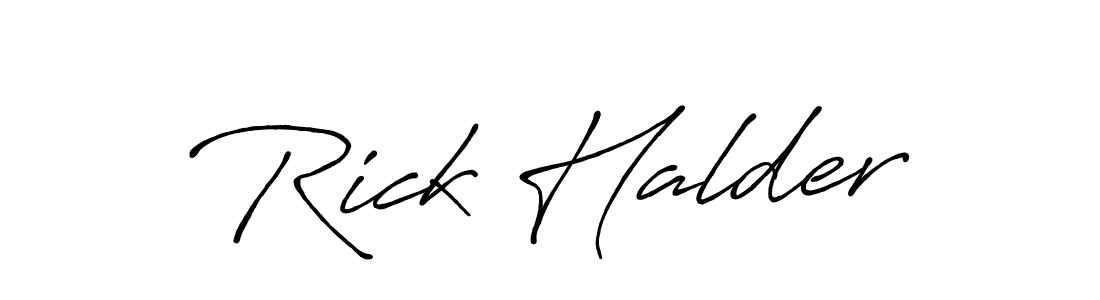 Use a signature maker to create a handwritten signature online. With this signature software, you can design (Antro_Vectra_Bolder) your own signature for name Rick Halder. Rick Halder signature style 7 images and pictures png