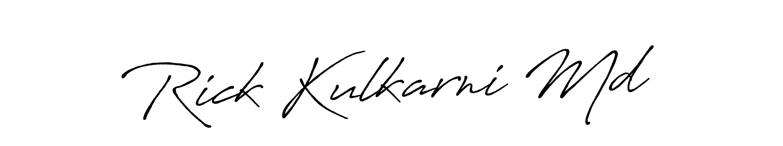 Design your own signature with our free online signature maker. With this signature software, you can create a handwritten (Antro_Vectra_Bolder) signature for name Rick Kulkarni Md. Rick Kulkarni Md signature style 7 images and pictures png