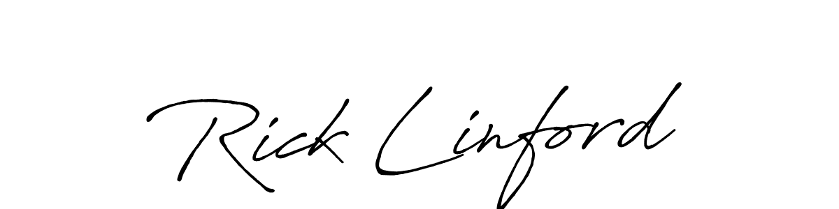 Rick Linford stylish signature style. Best Handwritten Sign (Antro_Vectra_Bolder) for my name. Handwritten Signature Collection Ideas for my name Rick Linford. Rick Linford signature style 7 images and pictures png