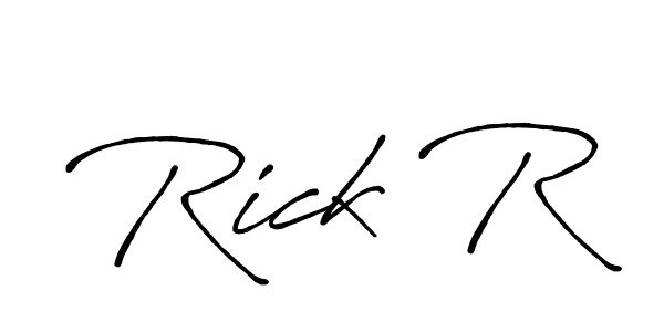 Create a beautiful signature design for name Rick R. With this signature (Antro_Vectra_Bolder) fonts, you can make a handwritten signature for free. Rick R signature style 7 images and pictures png