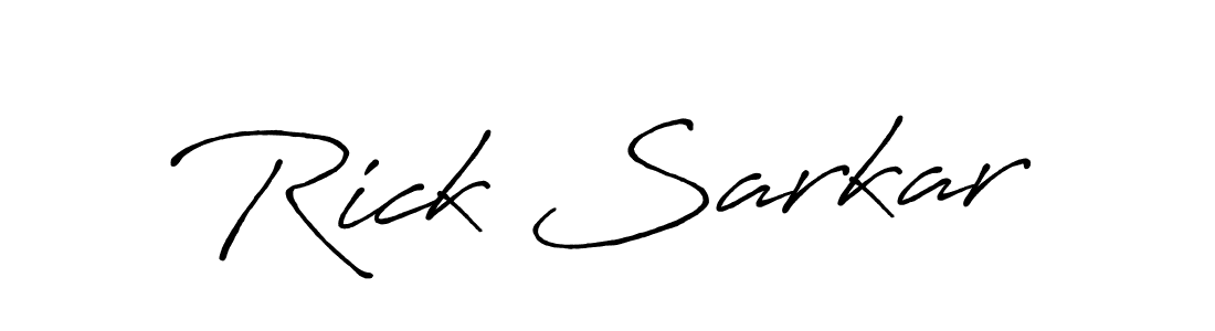 Antro_Vectra_Bolder is a professional signature style that is perfect for those who want to add a touch of class to their signature. It is also a great choice for those who want to make their signature more unique. Get Rick Sarkar name to fancy signature for free. Rick Sarkar signature style 7 images and pictures png