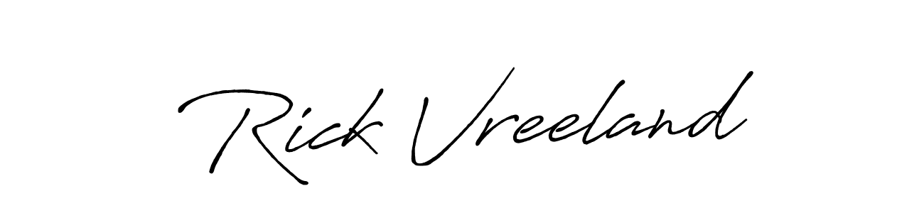 if you are searching for the best signature style for your name Rick Vreeland. so please give up your signature search. here we have designed multiple signature styles  using Antro_Vectra_Bolder. Rick Vreeland signature style 7 images and pictures png
