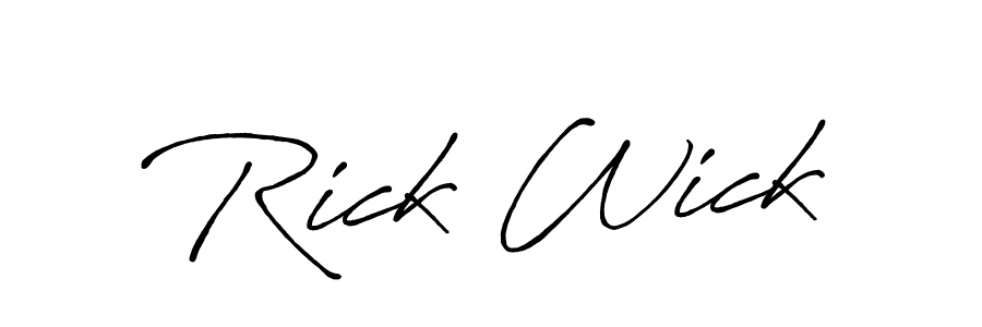 Use a signature maker to create a handwritten signature online. With this signature software, you can design (Antro_Vectra_Bolder) your own signature for name Rick Wick. Rick Wick signature style 7 images and pictures png