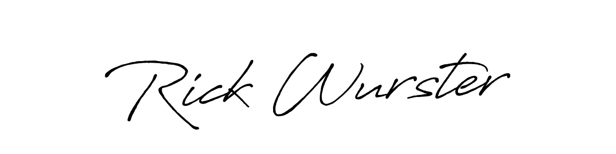 Antro_Vectra_Bolder is a professional signature style that is perfect for those who want to add a touch of class to their signature. It is also a great choice for those who want to make their signature more unique. Get Rick Wurster name to fancy signature for free. Rick Wurster signature style 7 images and pictures png
