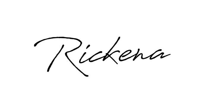 Rickena stylish signature style. Best Handwritten Sign (Antro_Vectra_Bolder) for my name. Handwritten Signature Collection Ideas for my name Rickena. Rickena signature style 7 images and pictures png