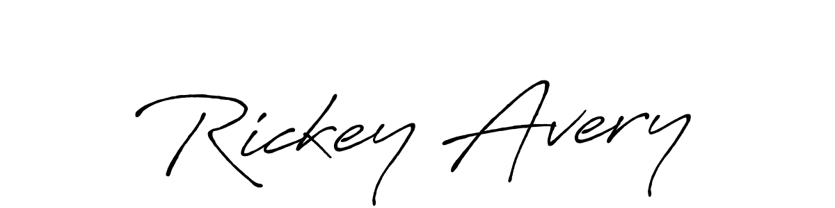 Design your own signature with our free online signature maker. With this signature software, you can create a handwritten (Antro_Vectra_Bolder) signature for name Rickey Avery. Rickey Avery signature style 7 images and pictures png