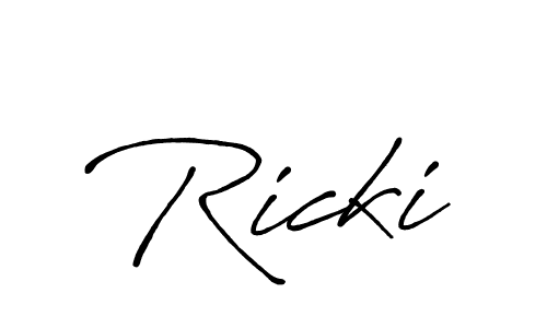 You should practise on your own different ways (Antro_Vectra_Bolder) to write your name (Ricki) in signature. don't let someone else do it for you. Ricki signature style 7 images and pictures png
