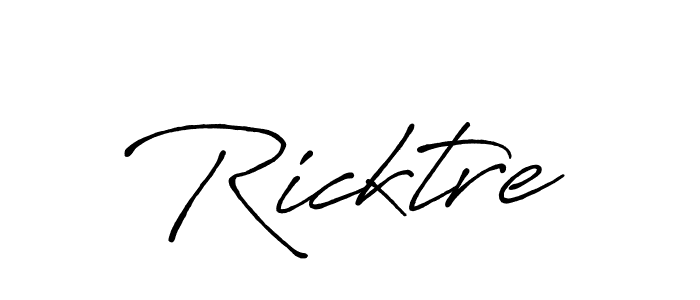 It looks lik you need a new signature style for name Ricktre. Design unique handwritten (Antro_Vectra_Bolder) signature with our free signature maker in just a few clicks. Ricktre signature style 7 images and pictures png