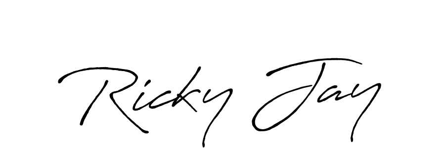 Also we have Ricky Jay name is the best signature style. Create professional handwritten signature collection using Antro_Vectra_Bolder autograph style. Ricky Jay signature style 7 images and pictures png